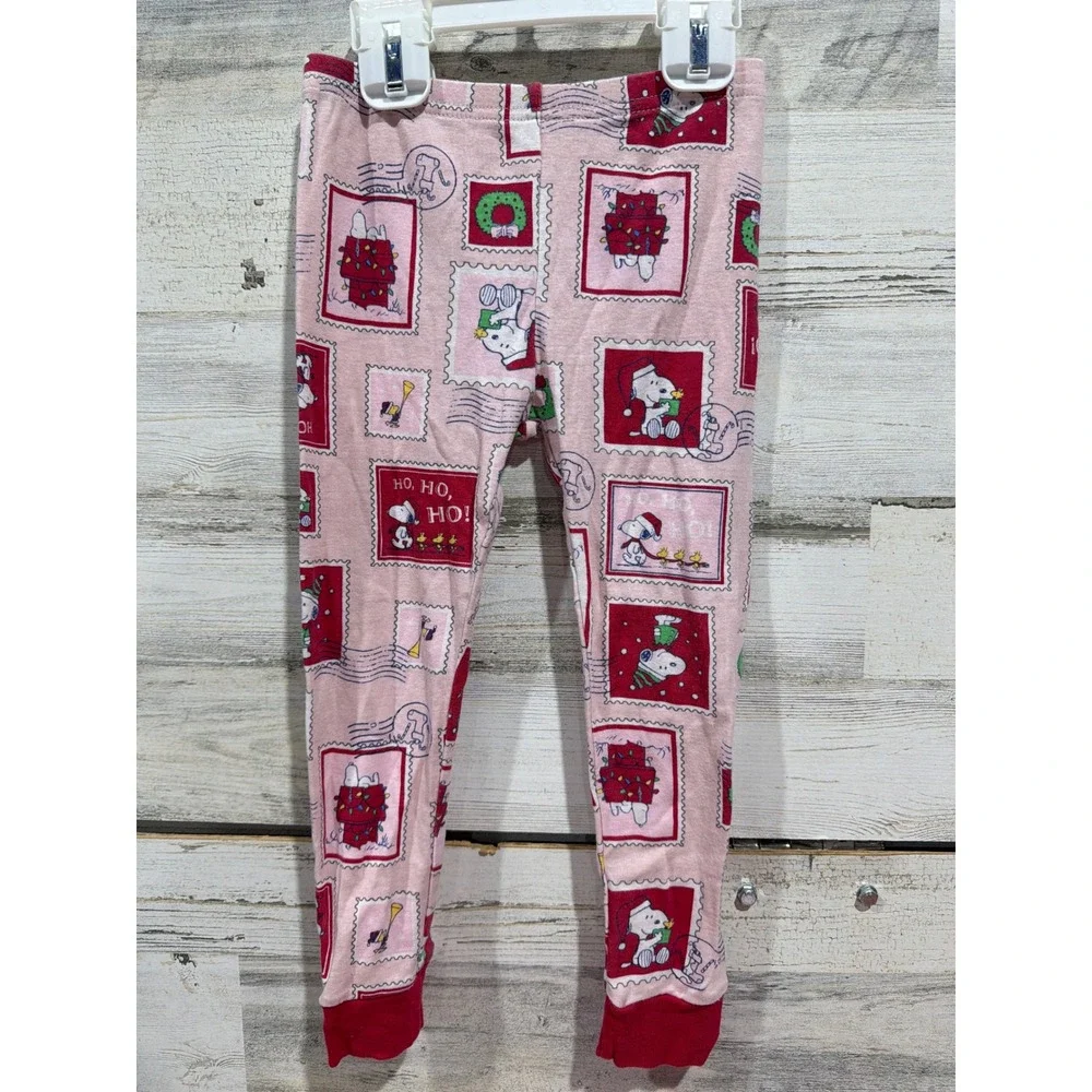 Carter's BTWEEN Holiday Bundle Girls 4 Red Pink Snoopy Gingerbread Christmas EUC